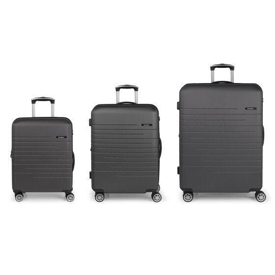 Gabol Escape 4 roulettes Set de valises 3 pièces avec soufflet d'extension