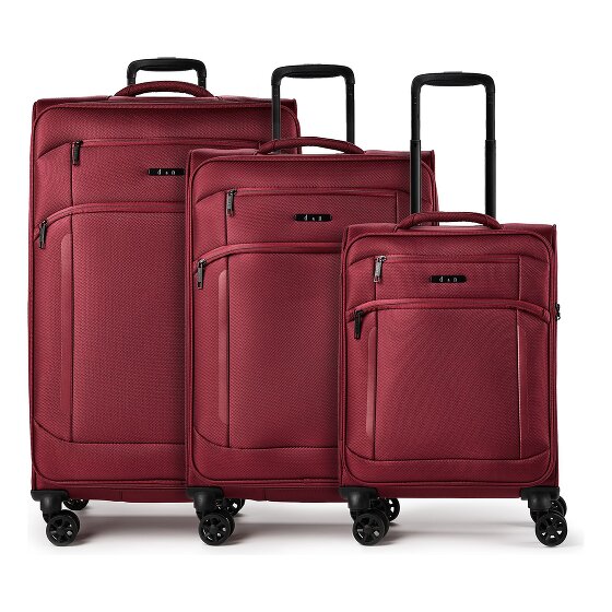 d&n Travel Line 9804 4 roues Set de valises 3 pièces avec soufflet d'extension