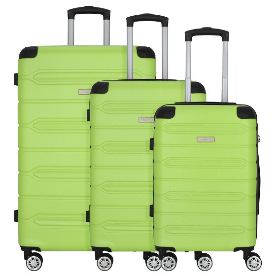 Nowi Rhodos 4 roulettes Set de valises 3 pièces
