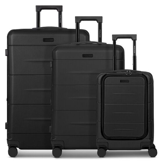 Police London 4 roues Set de valises 3 pièces avec soufflet d'extension
