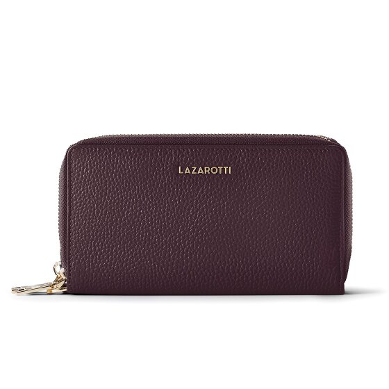 Lazarotti Bologna Leather XL Double Zip-Around Porte-monnaie RFID Cuir 20 cm