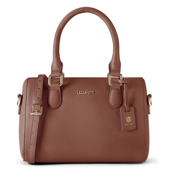 Lazarotti Sac bowling en cuir de Bologne, sac à main, sac à bandoulière, Cuir, 26 cm