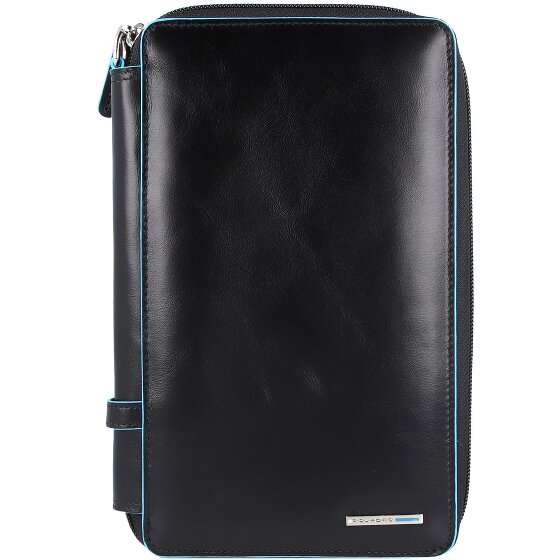 Piquadro Blue Square Étui pour passeport en cuir 14 cm