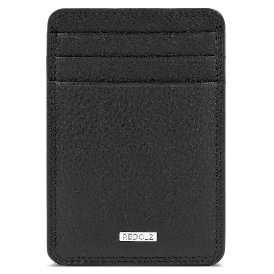 Redolz Leather Essentials Porte-cartes de crédit RFID en cuir 7 cm avec pince à billets