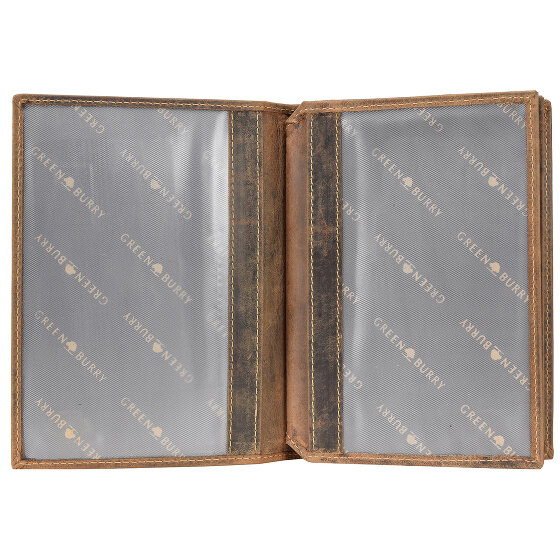Greenburry Étui à cartes d'identité vintage en cuir 12 cm