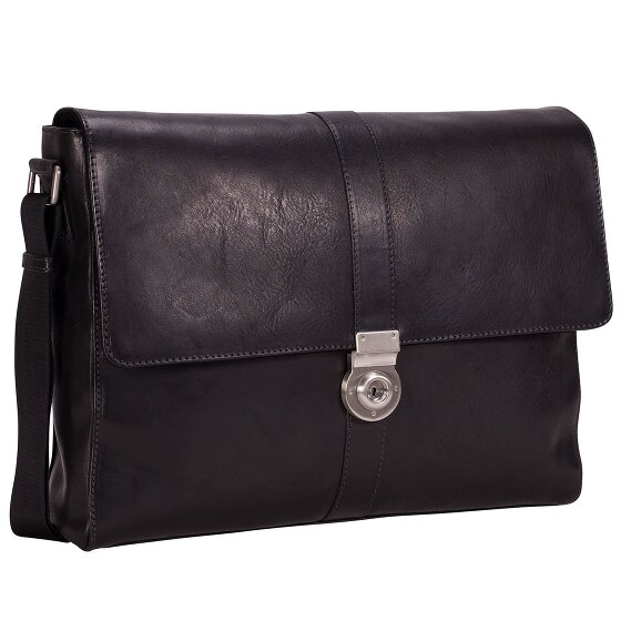 Leonhard Heyden Bergamo Messenger en cuir 38 cm compartiment pour ordinateur portable