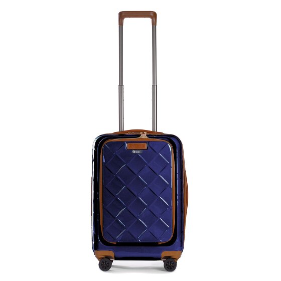 Stratic Leather & More 4 roulettes Trolley de cabine 55 cm Compartiment pour ordinateur portable
