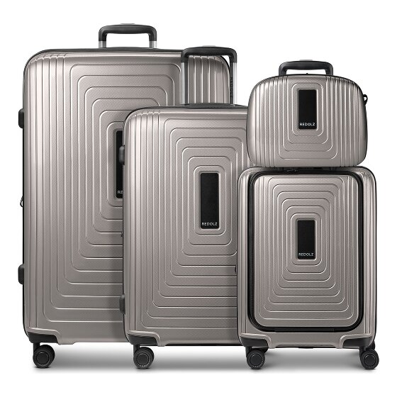 Redolz Essentials14 Set de valises à 4 roulettes Beautycase 4pcs avec soufflet extensible Laptopfach