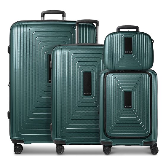 Redolz Essentials14 Set de valises à 4 roulettes Beautycase 4pcs avec soufflet extensible Laptopfach