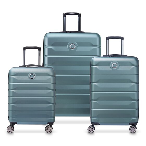 Delsey Paris Air Armour 4 roulettes Set de valises 3 pièces avec soufflet d'extension