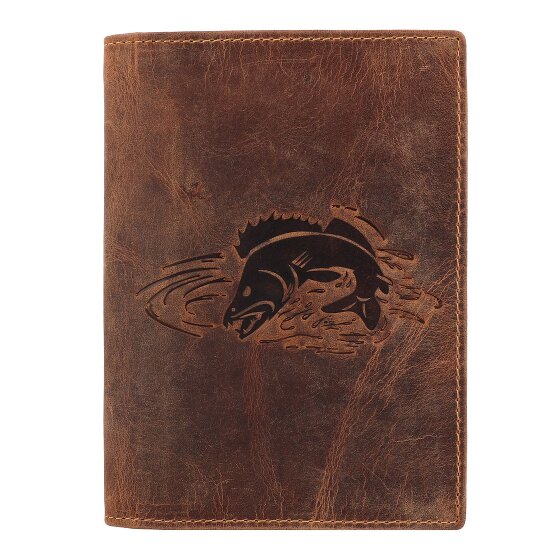 Greenburry Étui à documents vintage en cuir 12 cm