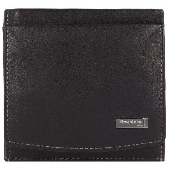 Greenland Nature Black Nappa Porte-monnaie en cuir RFID 9,5 cm