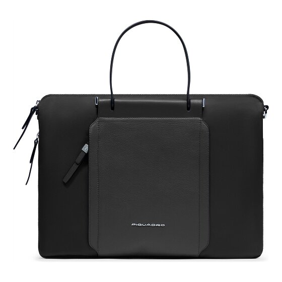 Piquadro Lyra Attaché-case Cuir véritable 42 cm Compartiment ordinateur avec soufflet d'extension