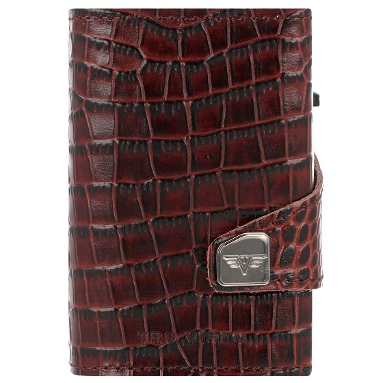 Tru Virtu Click & Slide Porte-cartes de crédit Porte-monnaie RFID en cuir 6,5 cm