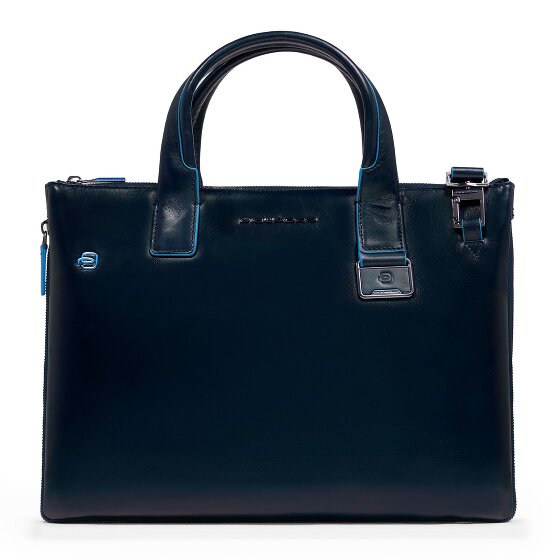 Piquadro Blue Square Sac de shopper Cuir 38 cm Compartiment pour ordinateur portable avec soufflet d'extension
