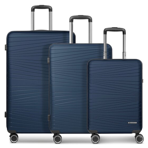 Franky Dallas 3.0 Set de valises à 4 roulettes 3 pièces avec soufflet d'extension