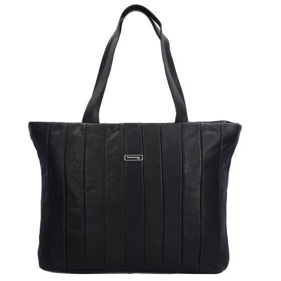 Greenland Nature Black Nappa Shopper Sac en cuir 37 cm