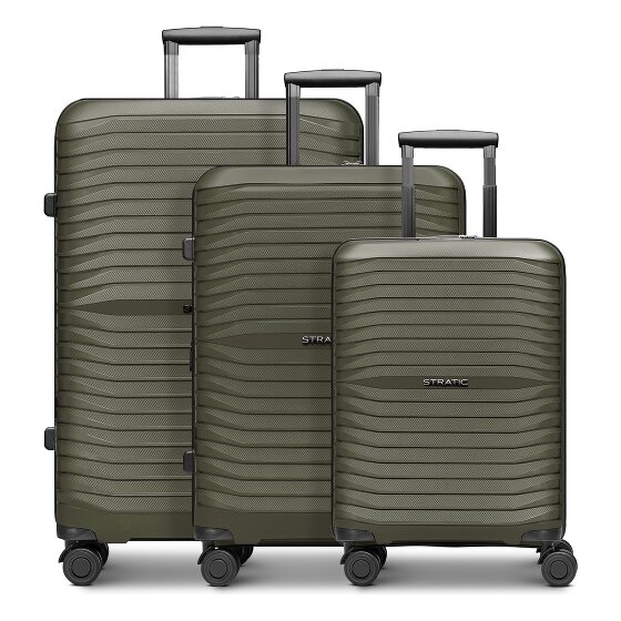 Stratic Shine 4 roues Set de valises 3 pièces avec soufflet d'extension