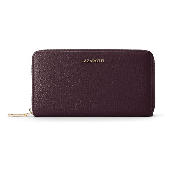 Lazarotti Bologna Leather XL Porte-monnaie zip-around en cuir 19 cm