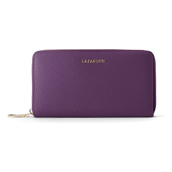 Lazarotti Bologna Leather XL Porte-monnaie zip-around en cuir 19 cm