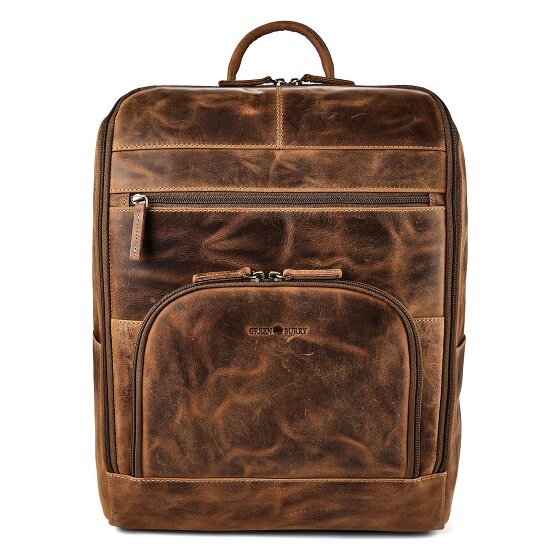 Greenburry Vintage Sac à dos professionnel Cuir véritable 36.5 cm Compartiment ordinateur