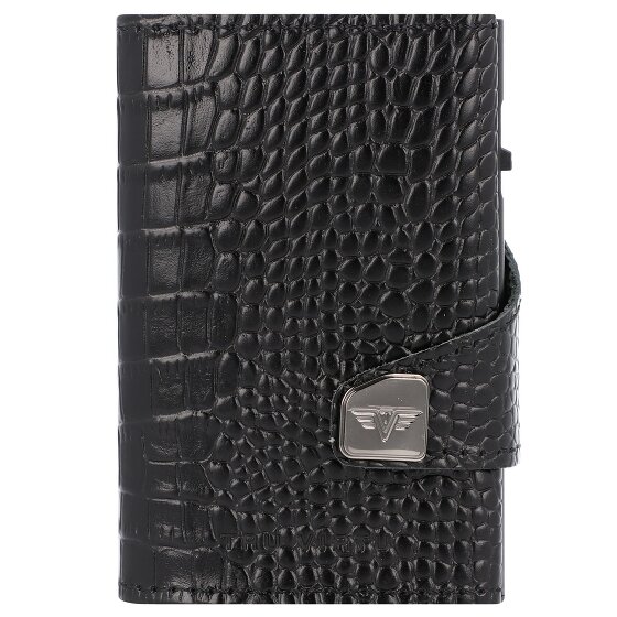 Tru Virtu Click & Slide Porte-cartes de crédit Porte-monnaie RFID en cuir 6,5 cm