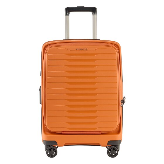 Stratic Novium 4 roulettes Trolley de cabine S 55 cm Compartiment pour ordinateur portable avec soufflet d'extension