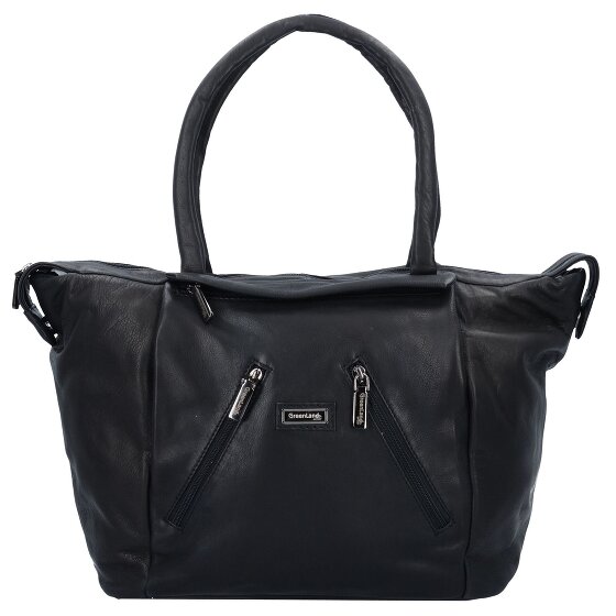 Greenland Nature Black Nappa Shopper Sac en cuir 33 cm