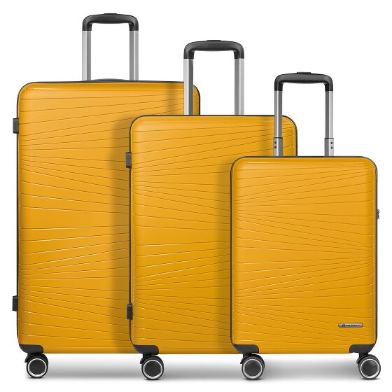 Franky Dallas 3.0 Set de valises à 4 roulettes 3 pièces avec soufflet d'extension