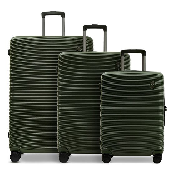 Echolac Ultima 4 roues Set de valises 3 pièces avec soufflet d'extension