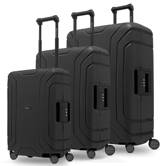 Redolz Essentials 15 Set de valises à 4 roulettes 3 pièces avec fermeture à trois points