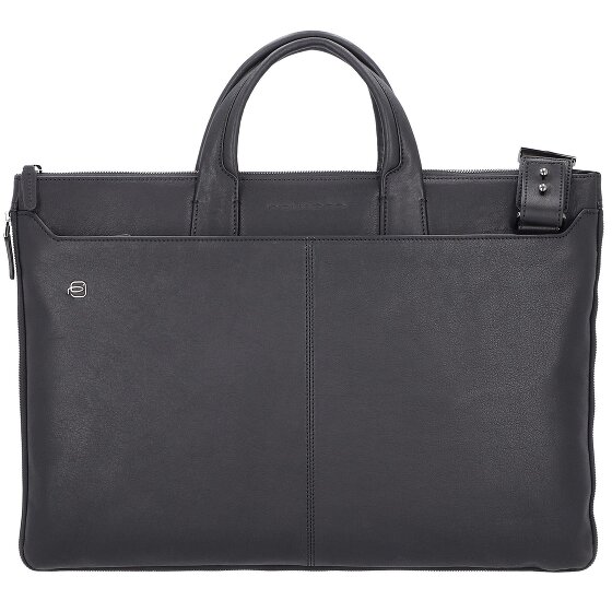 Piquadro Black Square Sacoche en cuir pour ordinateur portable 47 cm