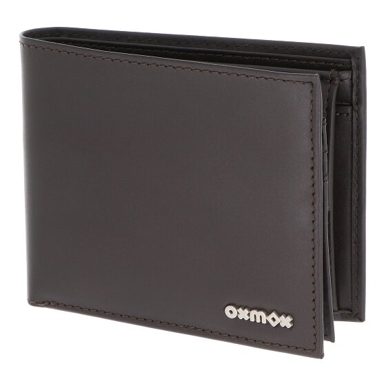 oxmox Leather Porte-monnaie Protection RFID Cuir véritable 12 cm
