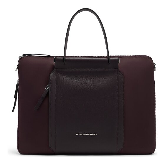 Piquadro Lyra Attaché-case Cuir véritable 42 cm Compartiment ordinateur avec soufflet d'extension