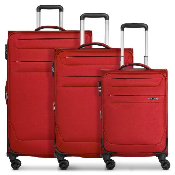 Worldpack Chicago 4 roulettes Set de valises 3 pièces avec soufflet d'extension