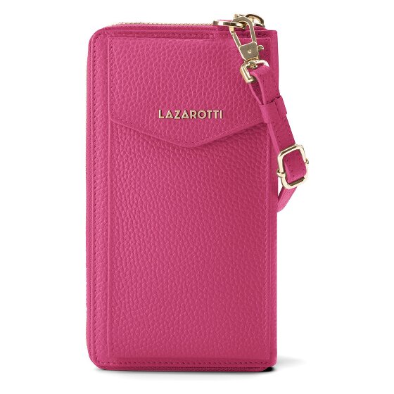 Lazarotti Bologna Leather Zip-Around Porte-monnaie Porte-téléphone en cuir 19 cm
