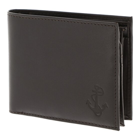 oxmox Leather Porte-monnaie Protection RFID Cuir véritable 10 cm