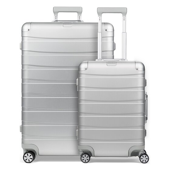 Redolz Set de valises à 4 roues en Aluminium Pro S+L
