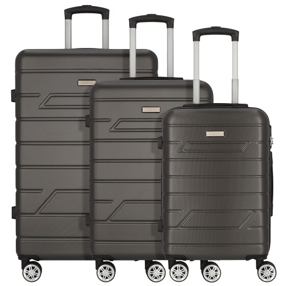 Nowi Bergamo 4 roulettes Set de valises 3 pièces