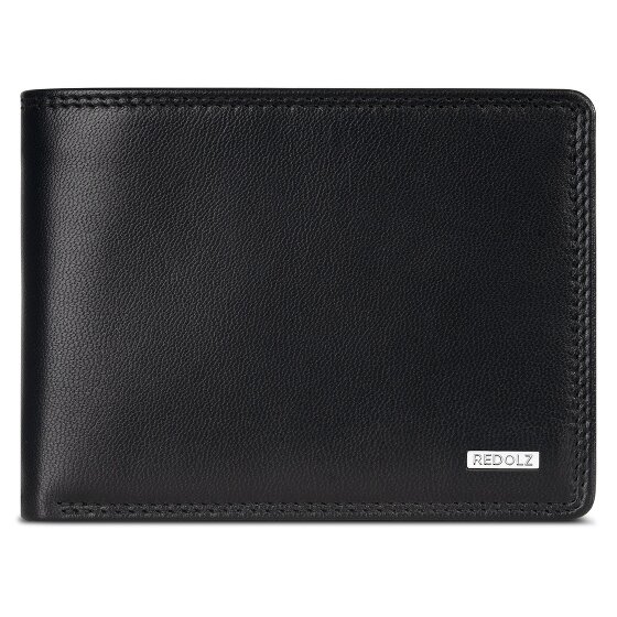 Redolz Leather Essentials QF Porte-monnaie RFID en cuir 12 cm dépliable