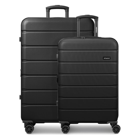 Saxoline Miami 4 roulettes Set de valises 2 pièces avec soufflet d'extension