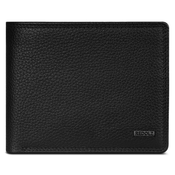 Redolz Leather Essentials QF Porte-monnaie RFID en cuir 12 cm dépliable
