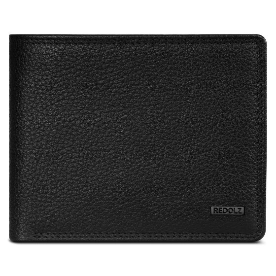 Redolz Leather Essentials QF Porte-monnaie RFID en cuir 12 cm dépliable