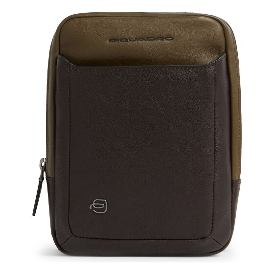 Piquadro Black Square Sac à bandoulière Cuir véritable 17 cm
