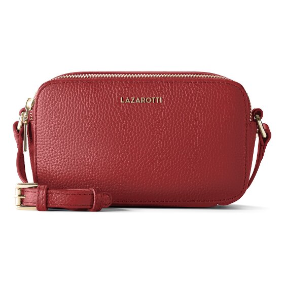 Lazarotti Bologna Leather Sac à bandoulière Camera-Bag en cuir double zip 18 cm