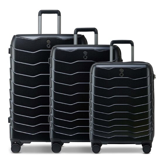 Echolac Exo 4 roulettes Set de valises 3 pièces avec soufflet d'extension