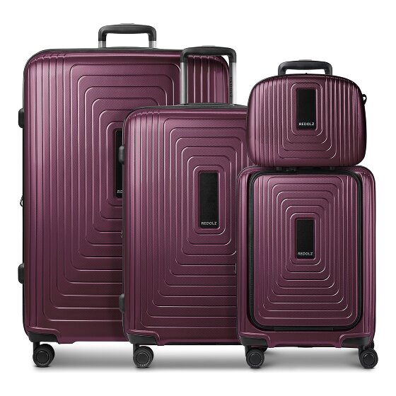 Redolz Essentials14 Set de valises à 4 roulettes Beautycase 4pcs avec soufflet extensible Laptopfach