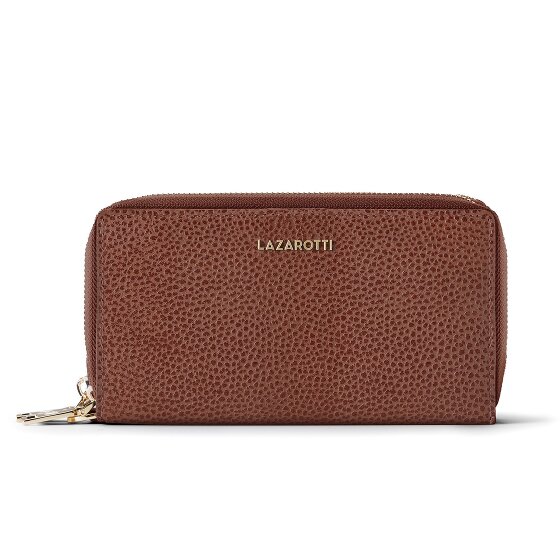 Lazarotti Bologna Leather XL Double Zip-Around Porte-monnaie RFID Cuir 20 cm
