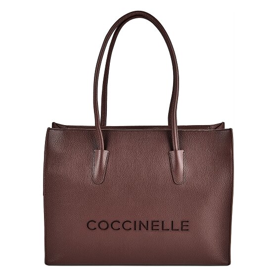Coccinelle Myrtha Sac à bandoulière Cuir véritable 40 cm Compartiment ordinateur