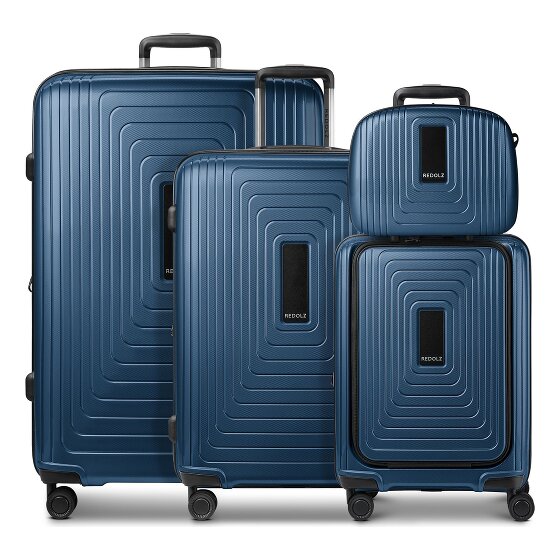 Redolz Essentials14 Set de valises à 4 roulettes Beautycase 4pcs avec soufflet extensible Laptopfach